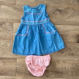 Baby girl Gymboree dress with bloomers (size 12-18 months)